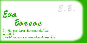 eva borsos business card
